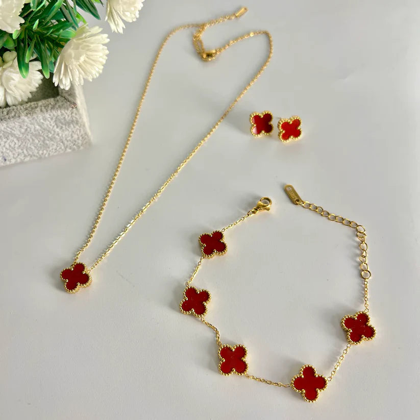 Four Leaf Clover Jewellery Set